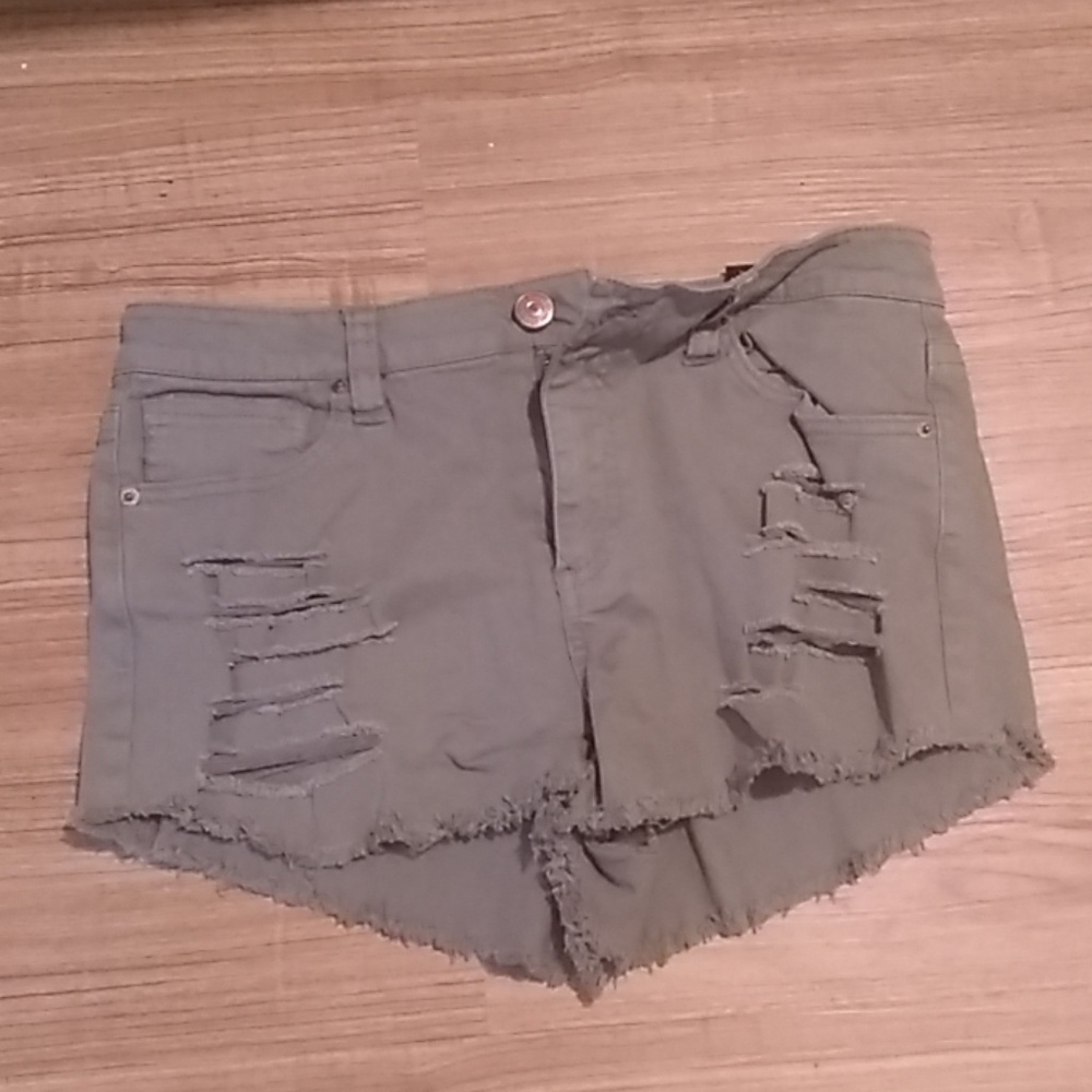 Olive green shorts